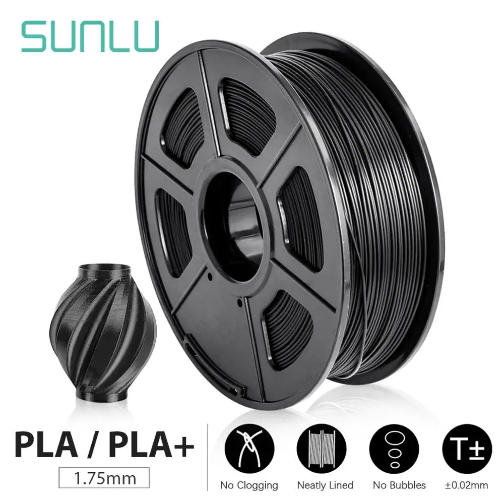 

Тонос ѬазмеѬов нии Sunlu PLA PLUS 1,75 +/- 0,05 мм, 1 кг (2,2 ђна) / кађка pla / pla + ни 3d пеаpla пласик